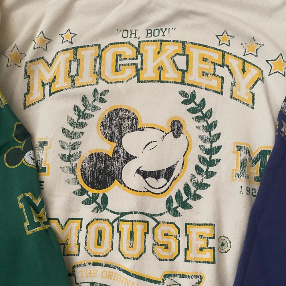 H&M Disney Mickey Mouse Cream and Multicolor Crewneck Sweater - Picture 2 of 6